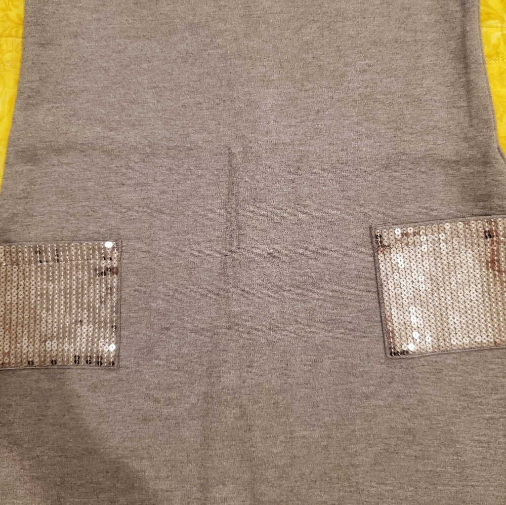 Armani Junior grey dress with sequin pockets - Picture 2 of 6